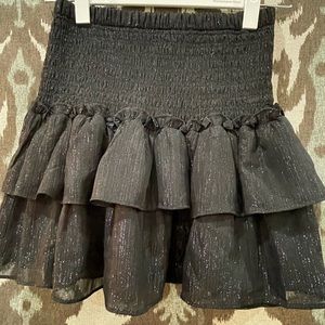 Do+Be sparkly skirt black with silver lurex. So cute for Bama rush!!!